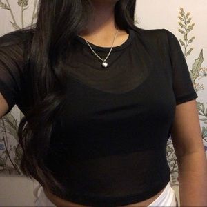Mesh Crop Top